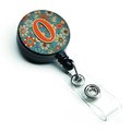 Carolines Treasures Letter O Flowers Retro Blue Retractable Badge Reel CJ2012-OBR